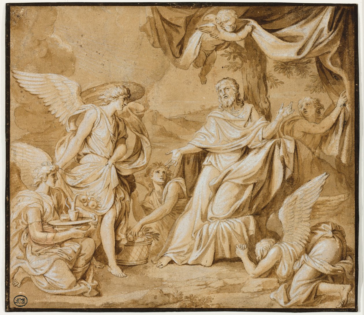 Angels Ministering to Christ by Louis Licherie de Beuron