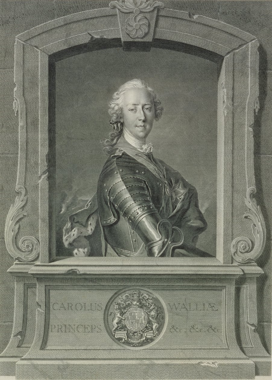 Prince Charles Edward Stuart, engraved by J.G. Wille by Louis Tocqué