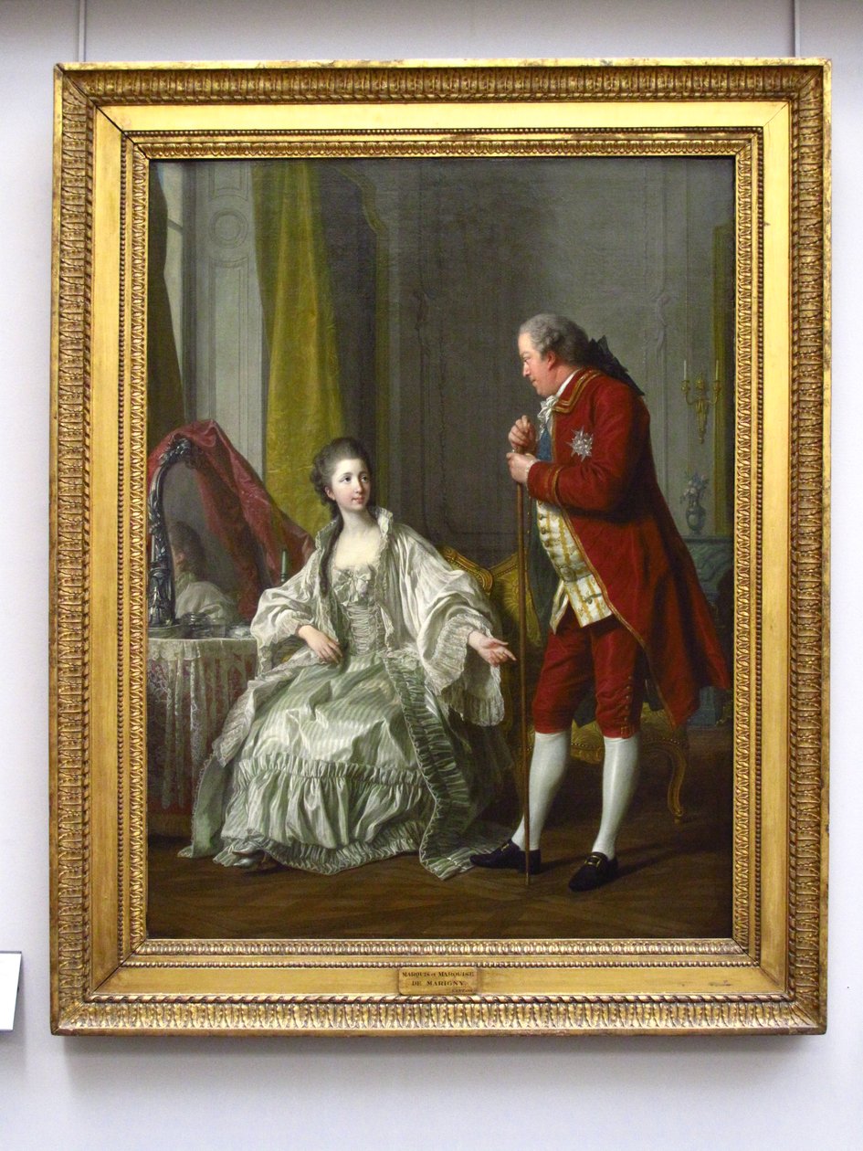 The Marquis de Marigny and His Wife by Louis Michel van Loo