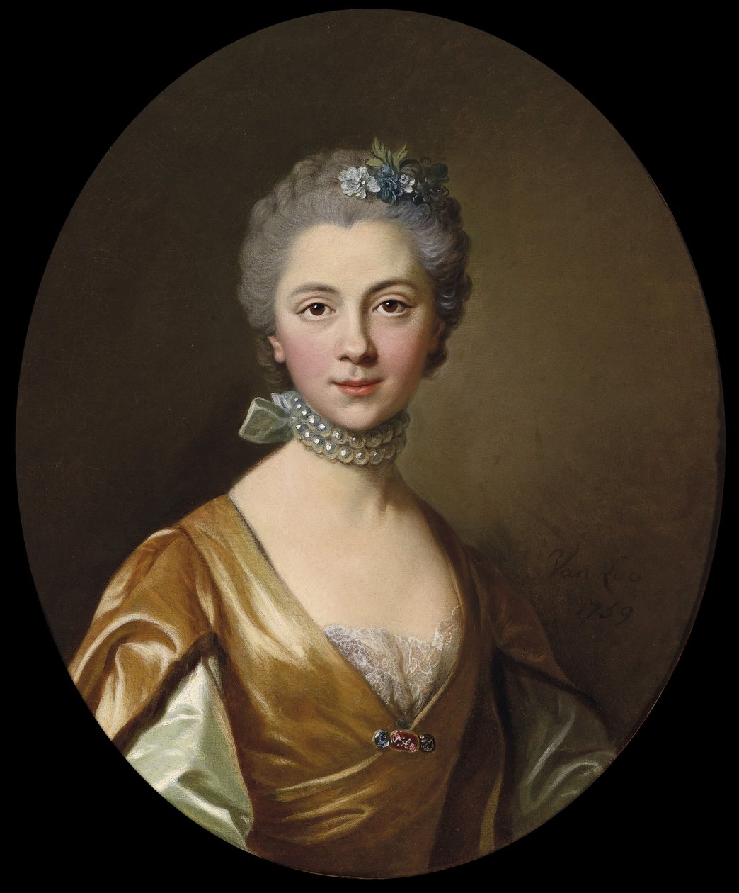 Portrait of a Young Woman by Louis Michel van Loo