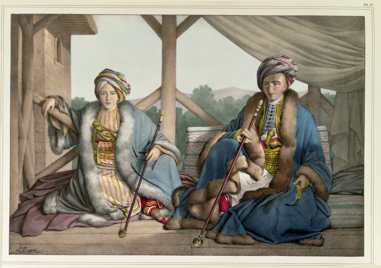Voyage to Athens and Constantinople: Ismael, Bey and Mehemet, Pasha by Louis after Dupre