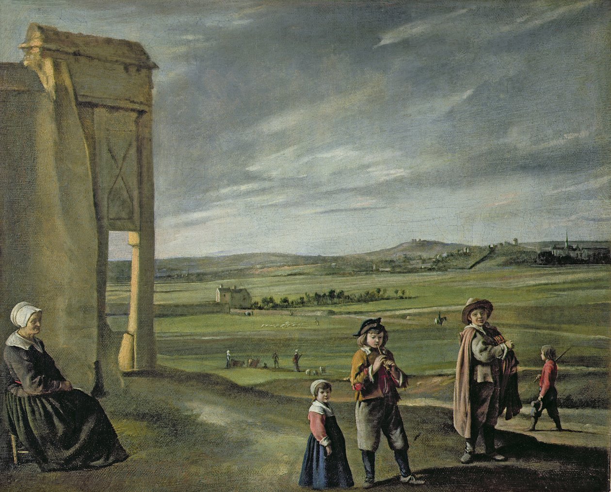 Landscape with Peasants by Louis le Nain
