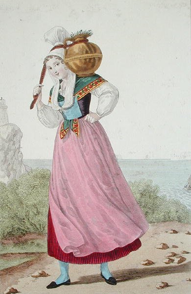 Dairymaid of the Cherbourg region, c.1820 by Louis Marie (after) Lante
