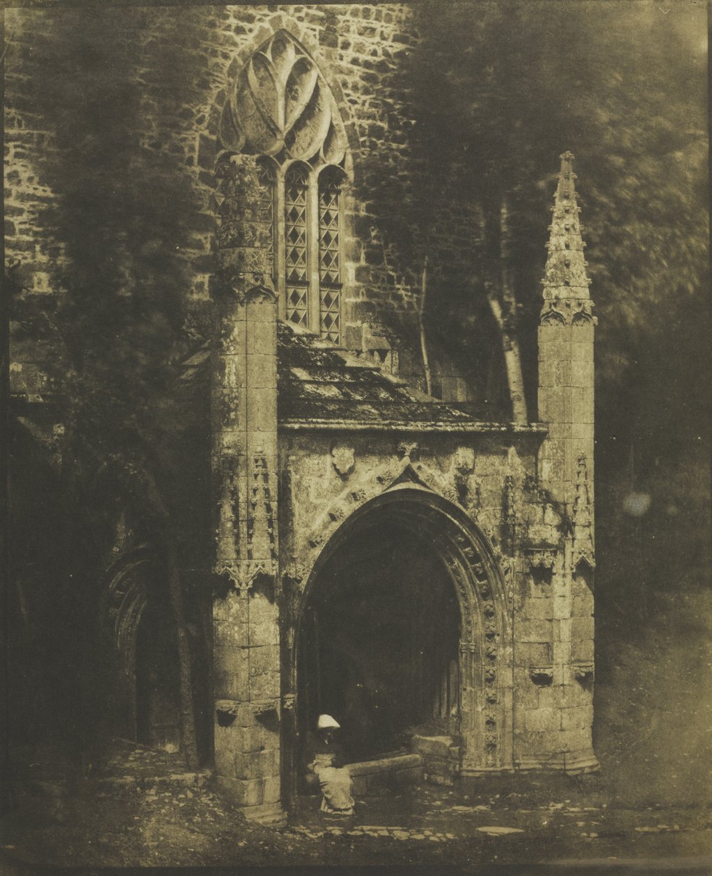 Fountain of Notre-Dame at Saint-Brieuc, Brittany by Louis-Rémy Robert