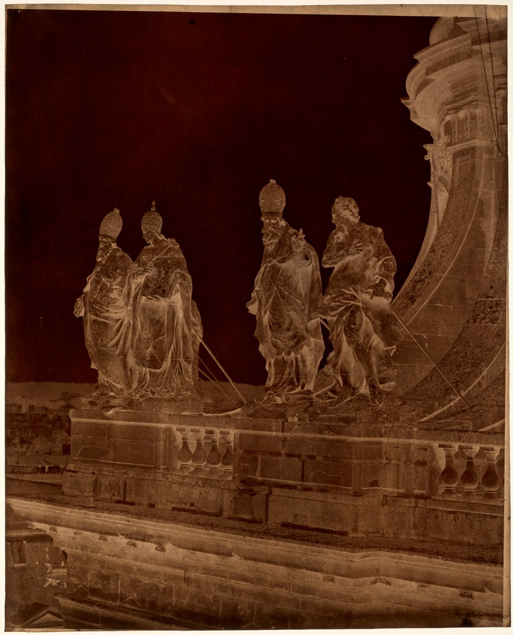 Four Statues at Versailles by Louis-Rémy Robert