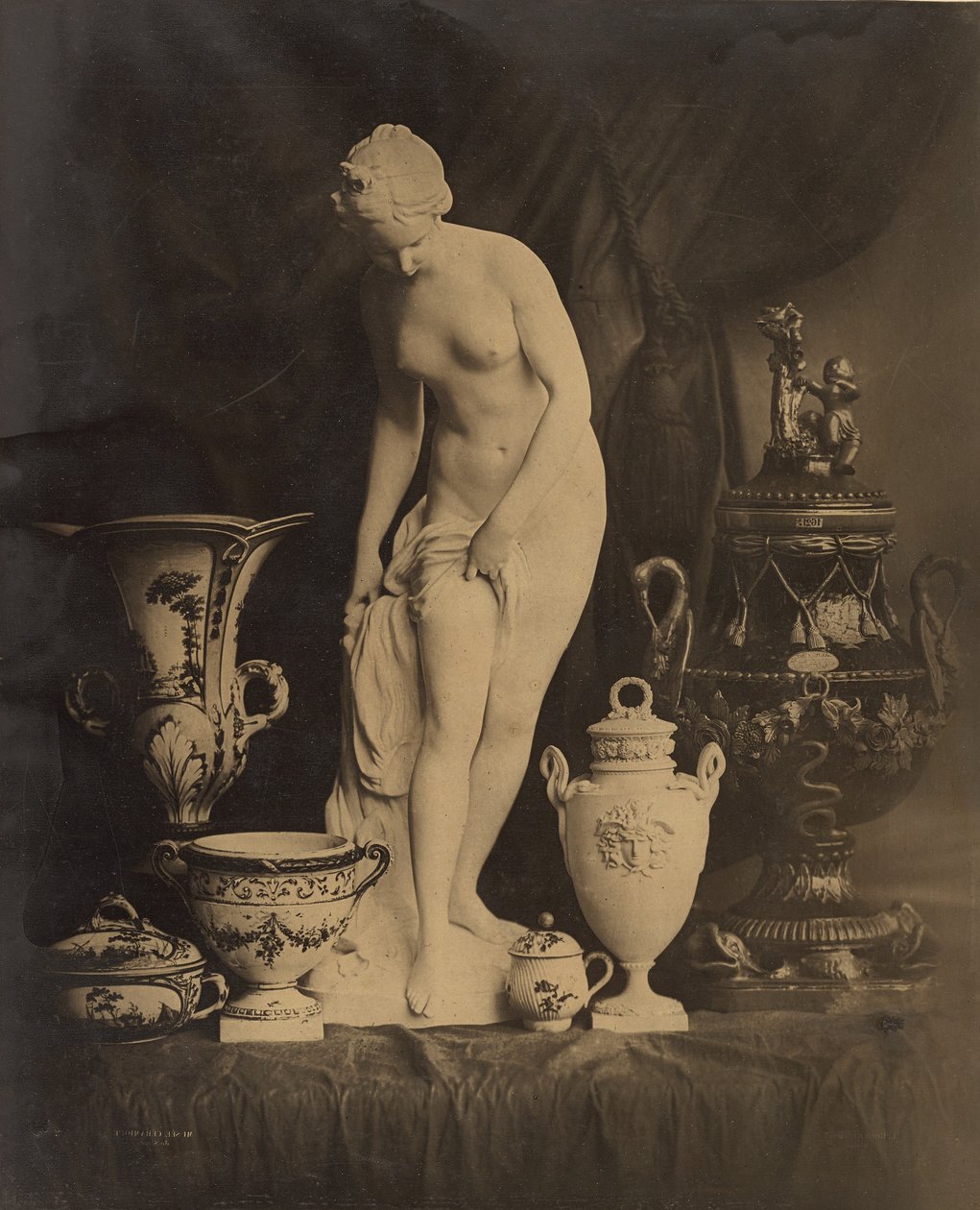 Still Life with Statuette and Vases by Louis-Rémy Robert