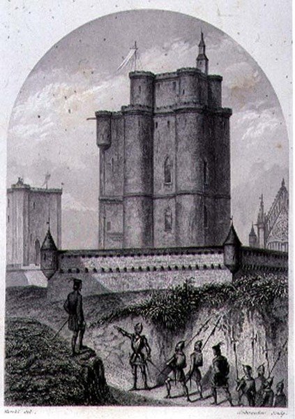 The Keep of Vincennes, Engraved by Schroeder by Louis (after) Marckl