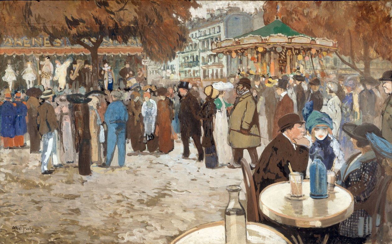 Funfair, Boulevard de Clichy, circa 1910 by Louis Abel Truchet