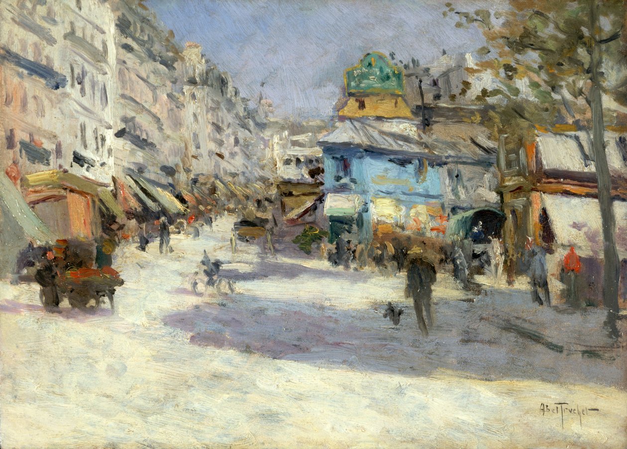 Rue Lepic, corner of Rue Puget and Place Blanche, ca. 1890 by Louis Abel Truchet