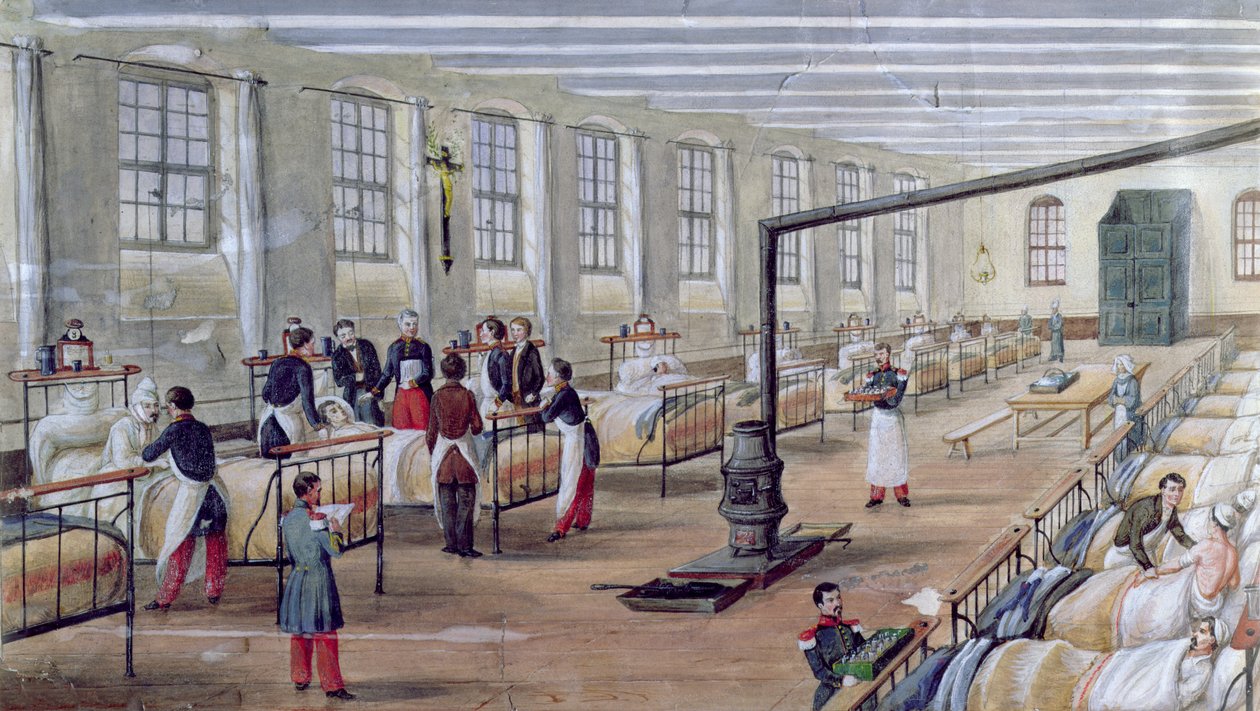 Military Hospital of Val-de-Grace in Paris, 1854 by Louis Amable Crapelet
