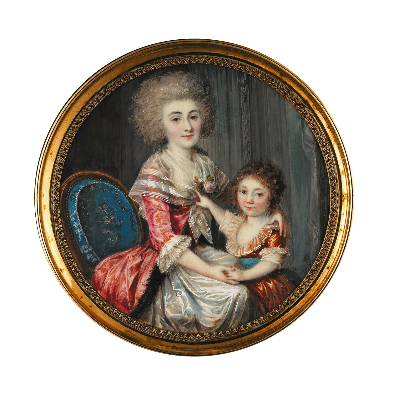 A young lady called Madame de Genlis, embracing her young son by Louis Andre Fabre