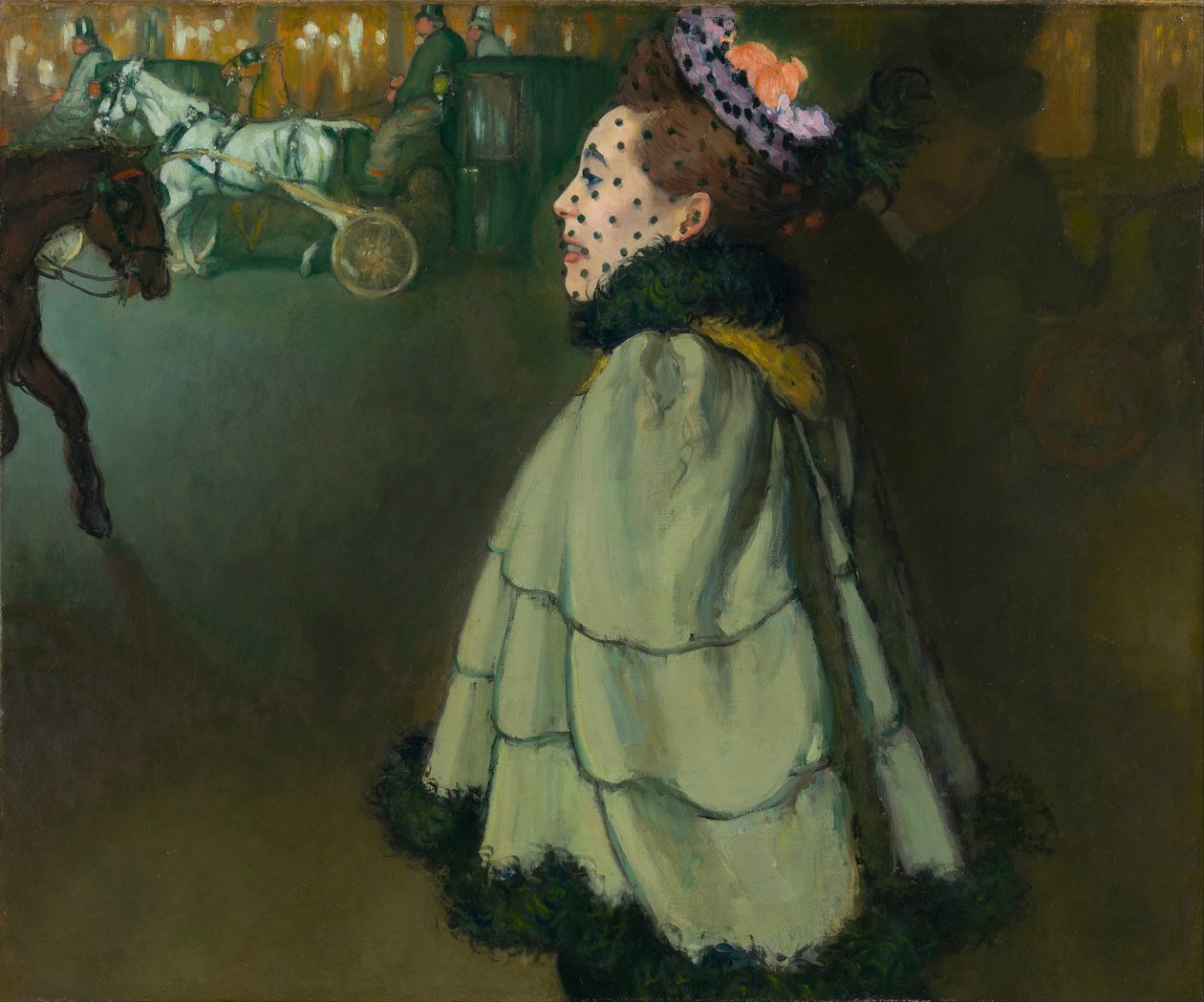 Woman at the Champs-Elysees by night by Louis Anquetin (1861-1932) by Louis Anquetin