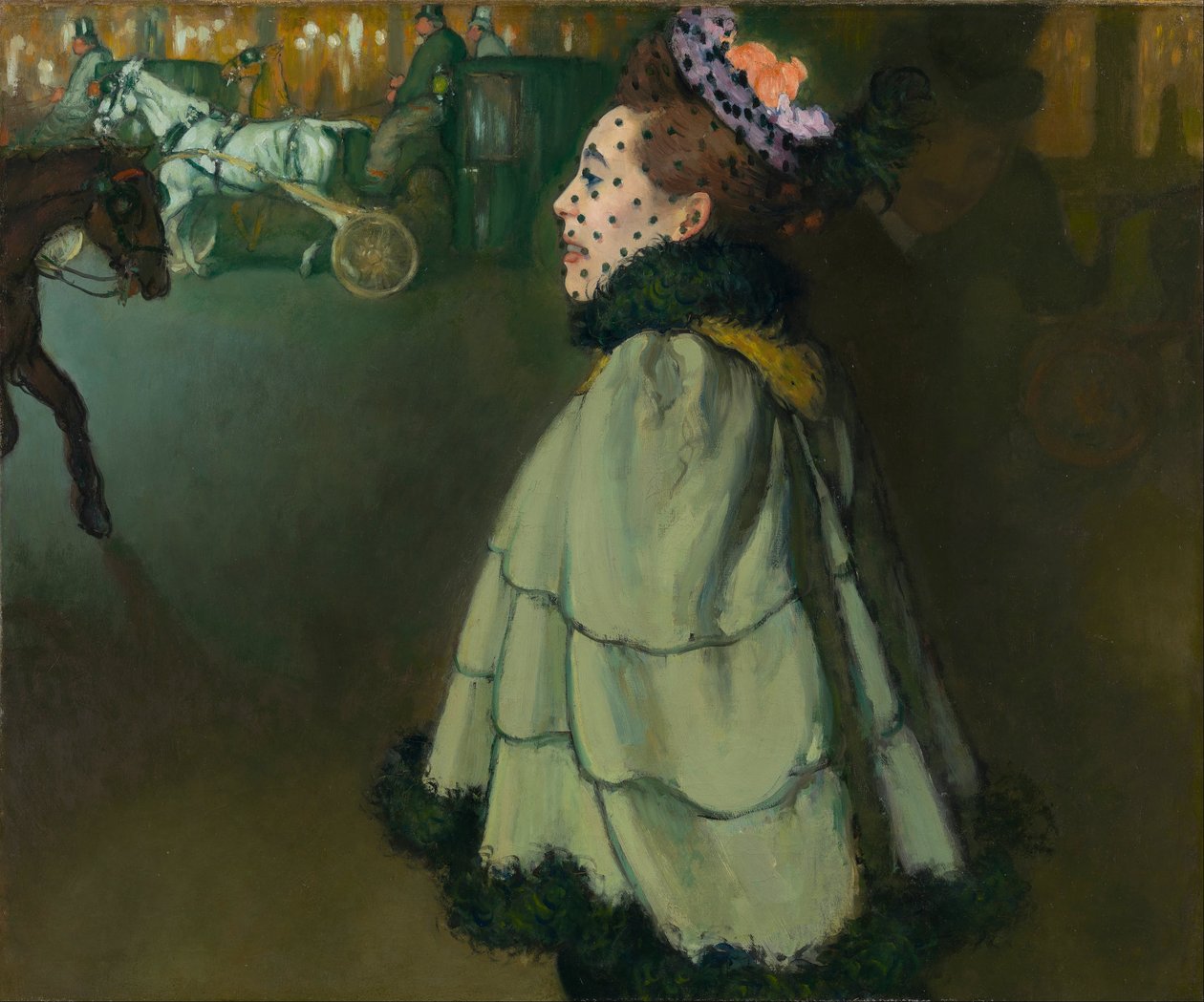 Woman at the Champs-Élysées by Night by Louis Anquetin