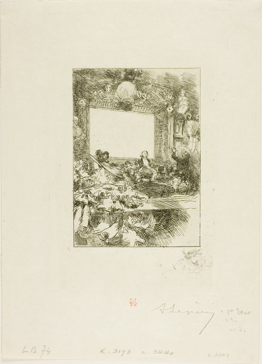 At the Chat Noir by Louis Auguste Lepère