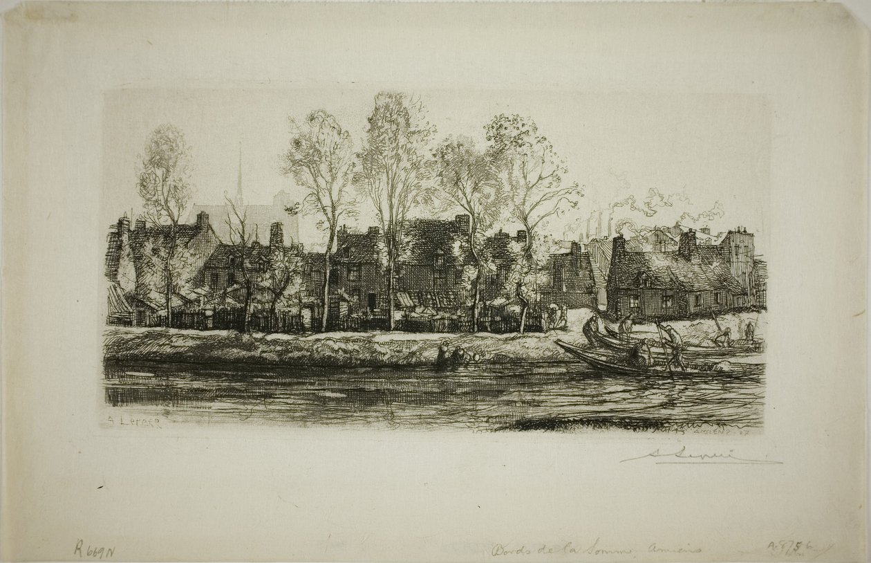 Banks of the Somme at Amiens by Louis Auguste Lepère