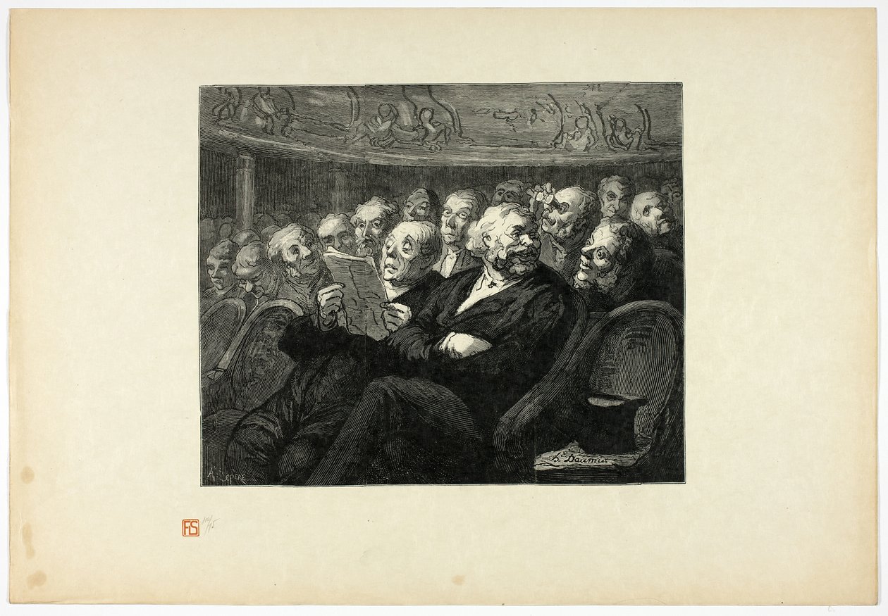Orchestra Chairs, from Unique Edition of Thirty-Six Woodcuts by Louis Auguste Lepère