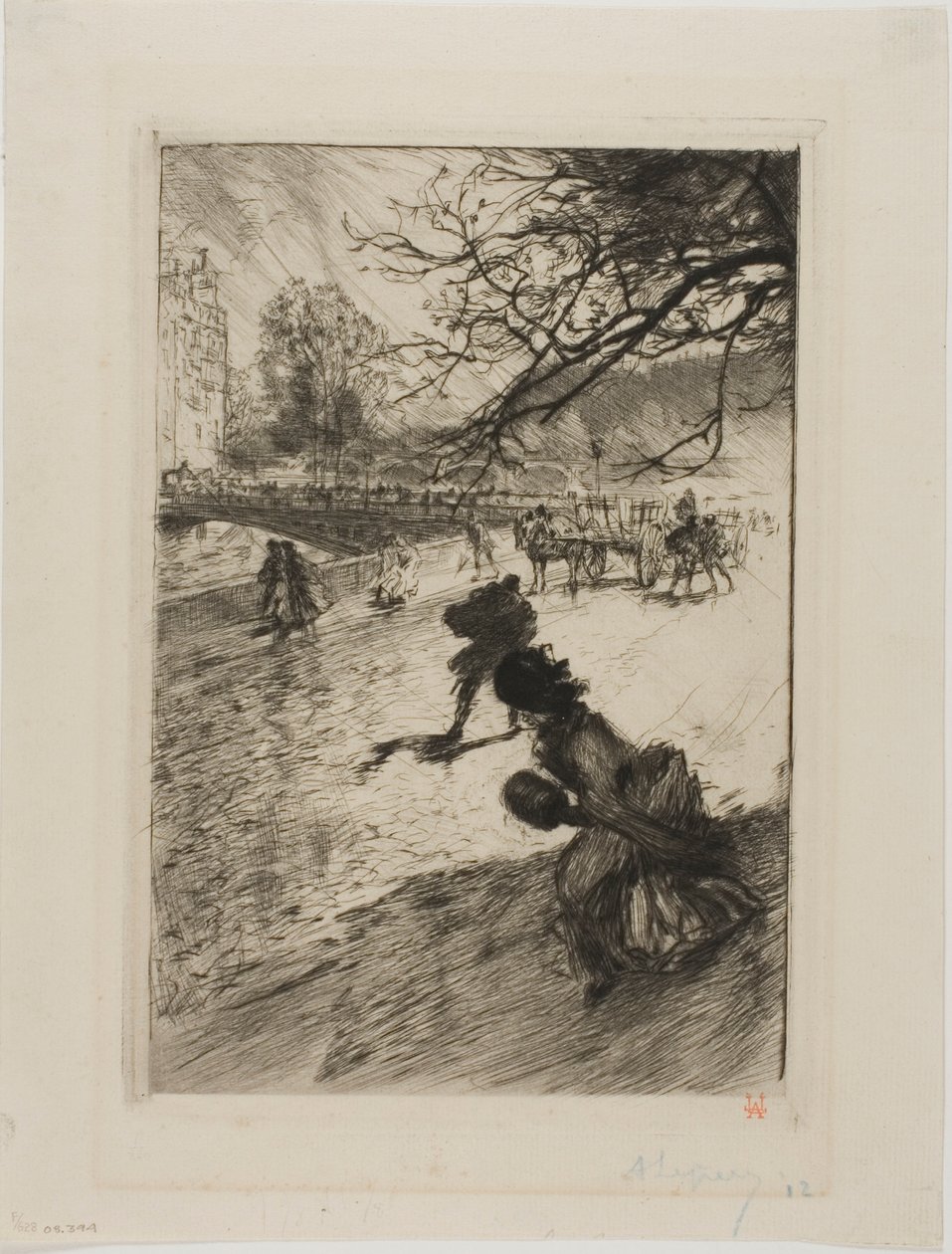 Showers by Louis Auguste Lepère