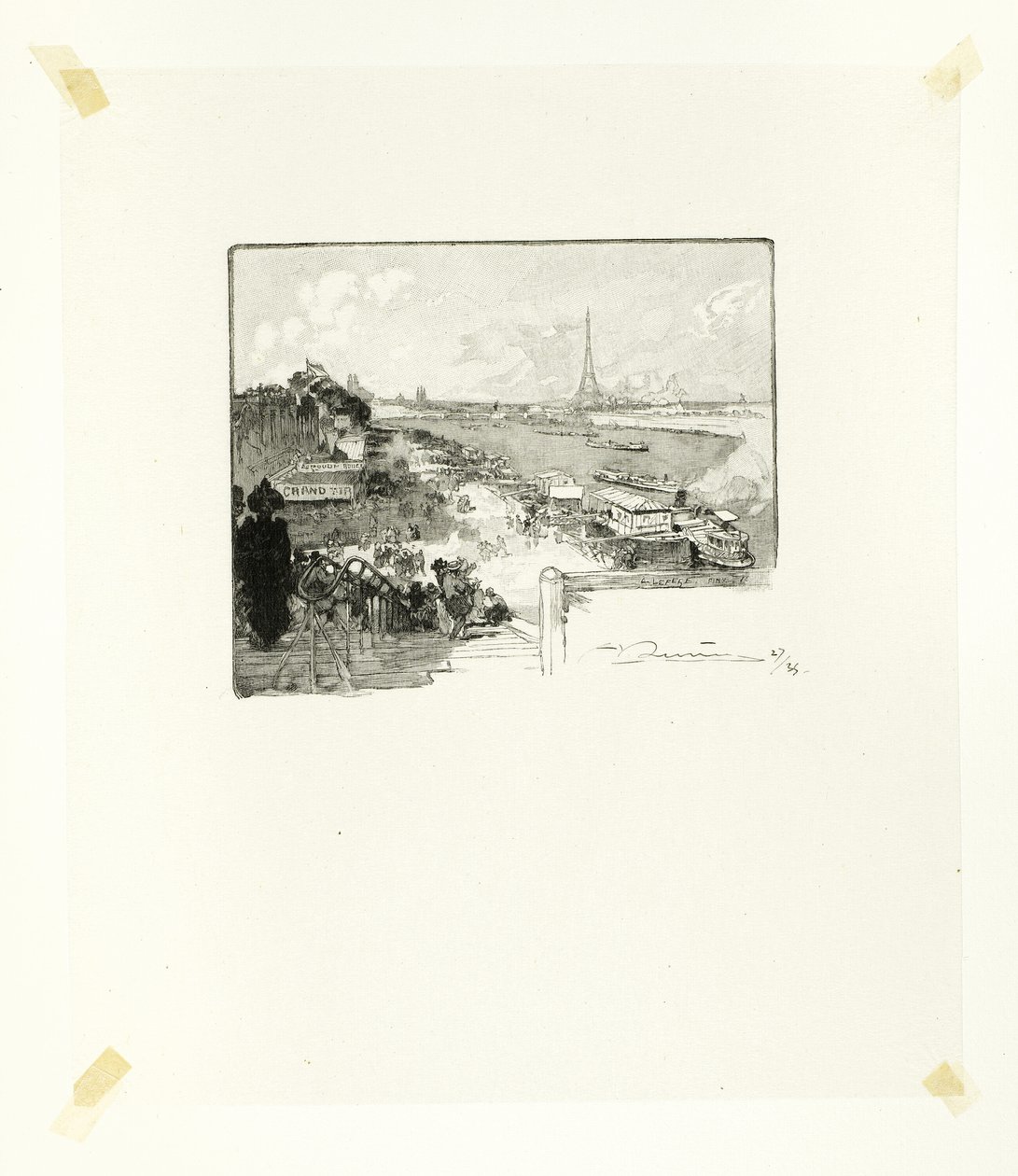The Dawn, plate fourteen from Along the Seine and the Boulevards by Louis Auguste Lepère