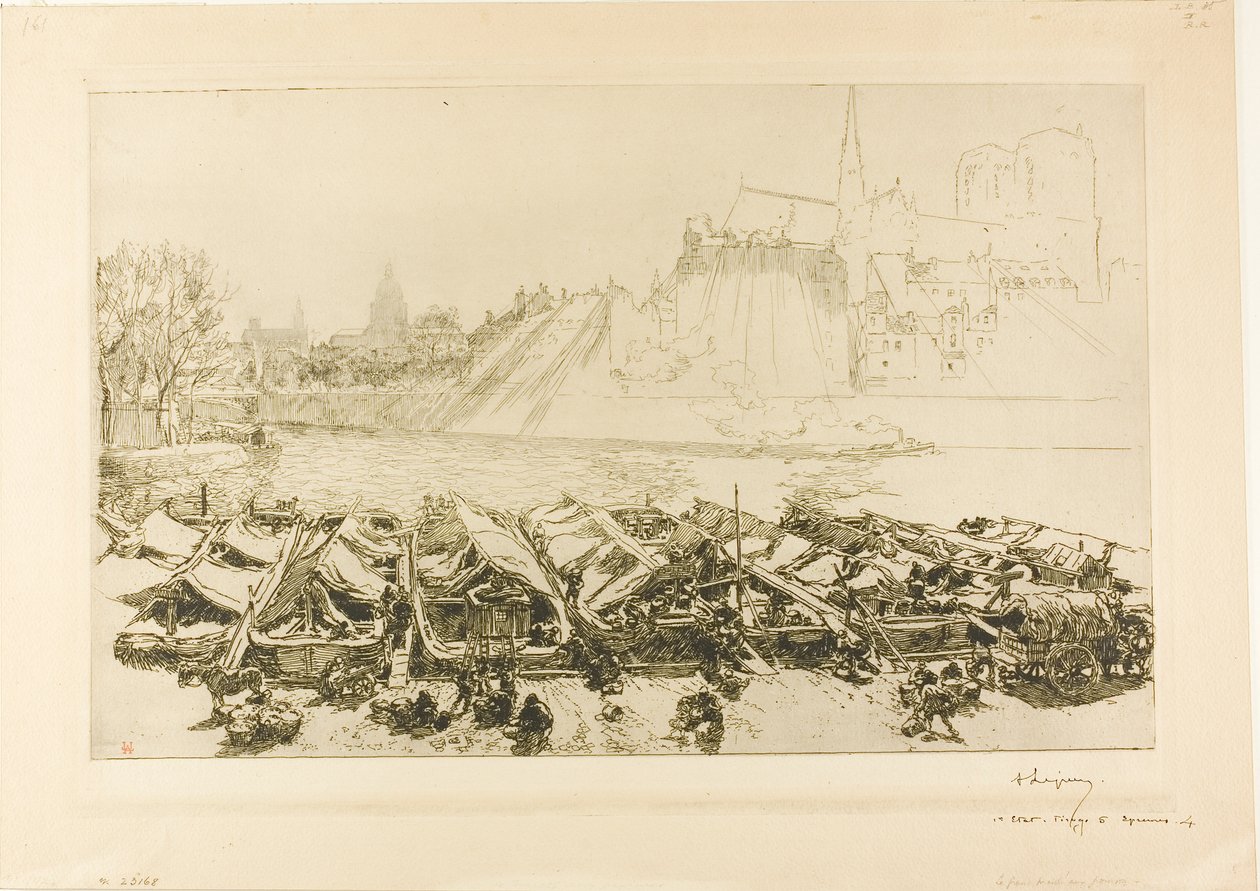 The Large Apple Market by Louis Auguste Lepère
