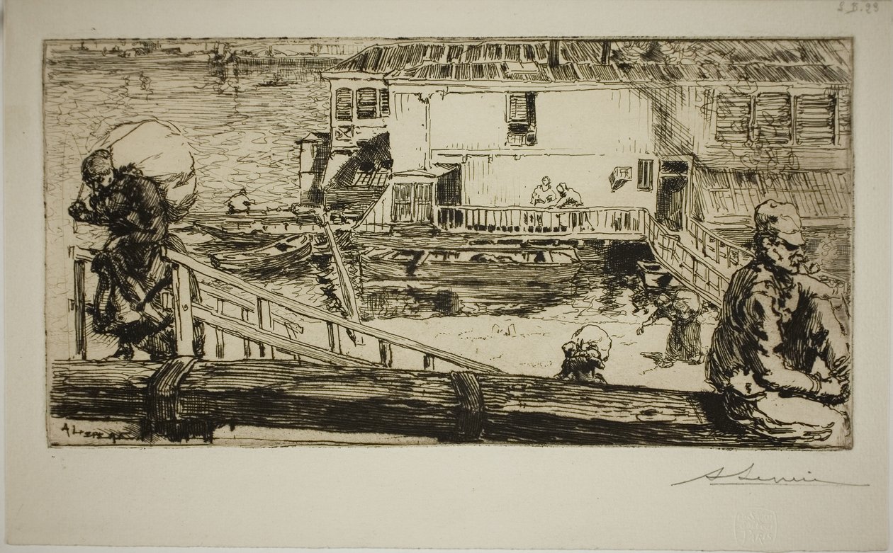 The Washhouse by Louis Auguste Lepère