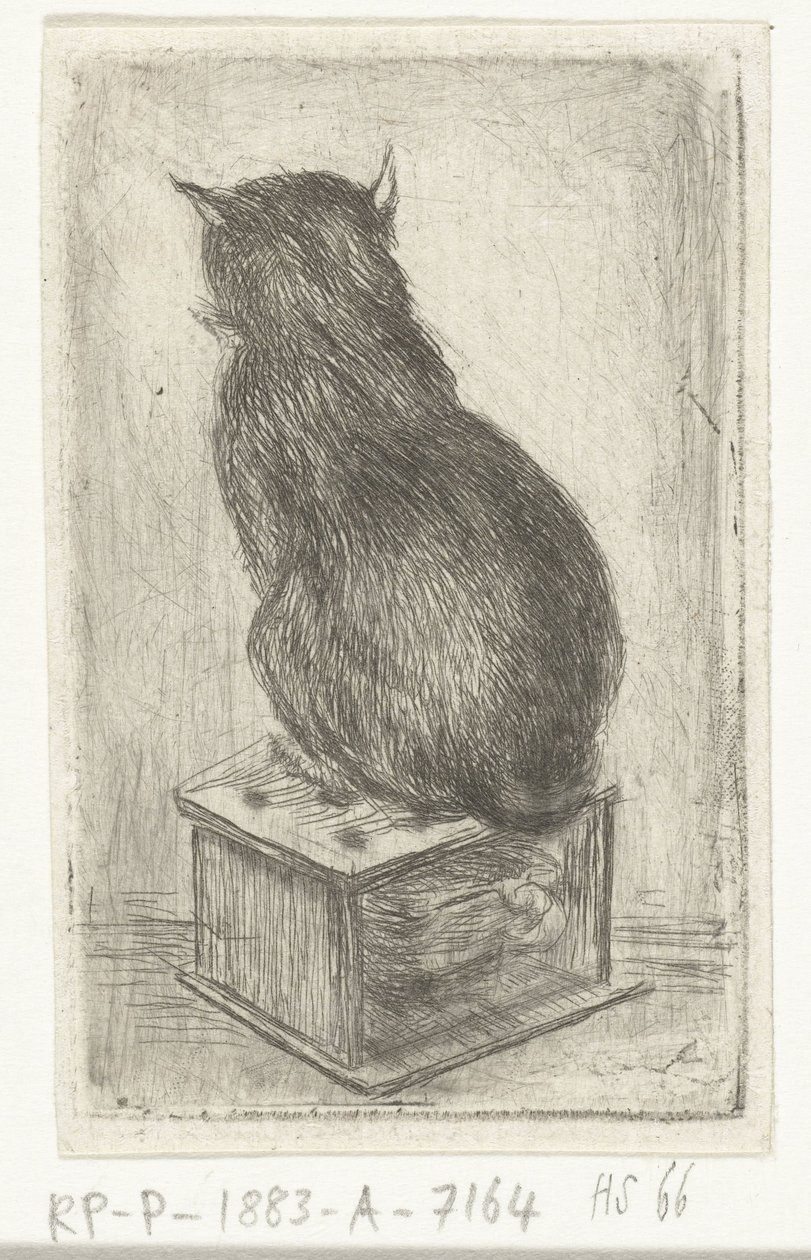 Cat Sitting on a Stove by Louis Bernard Coclers