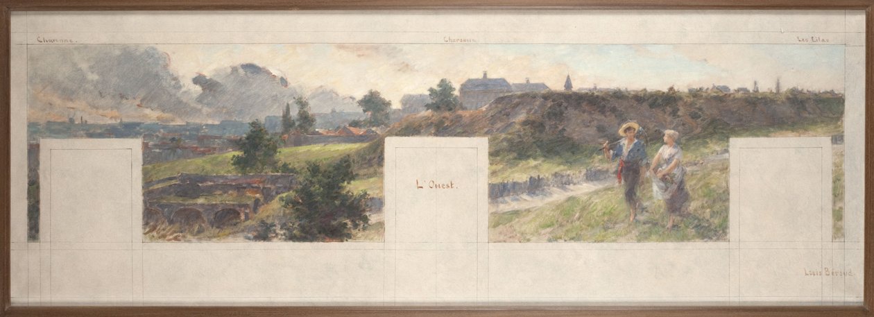 Sketch for the Bagnolet Town Hall: Views of the Surroundings of Bagnolet, Charonne, Les Lilas, 1893 by Louis Beroud