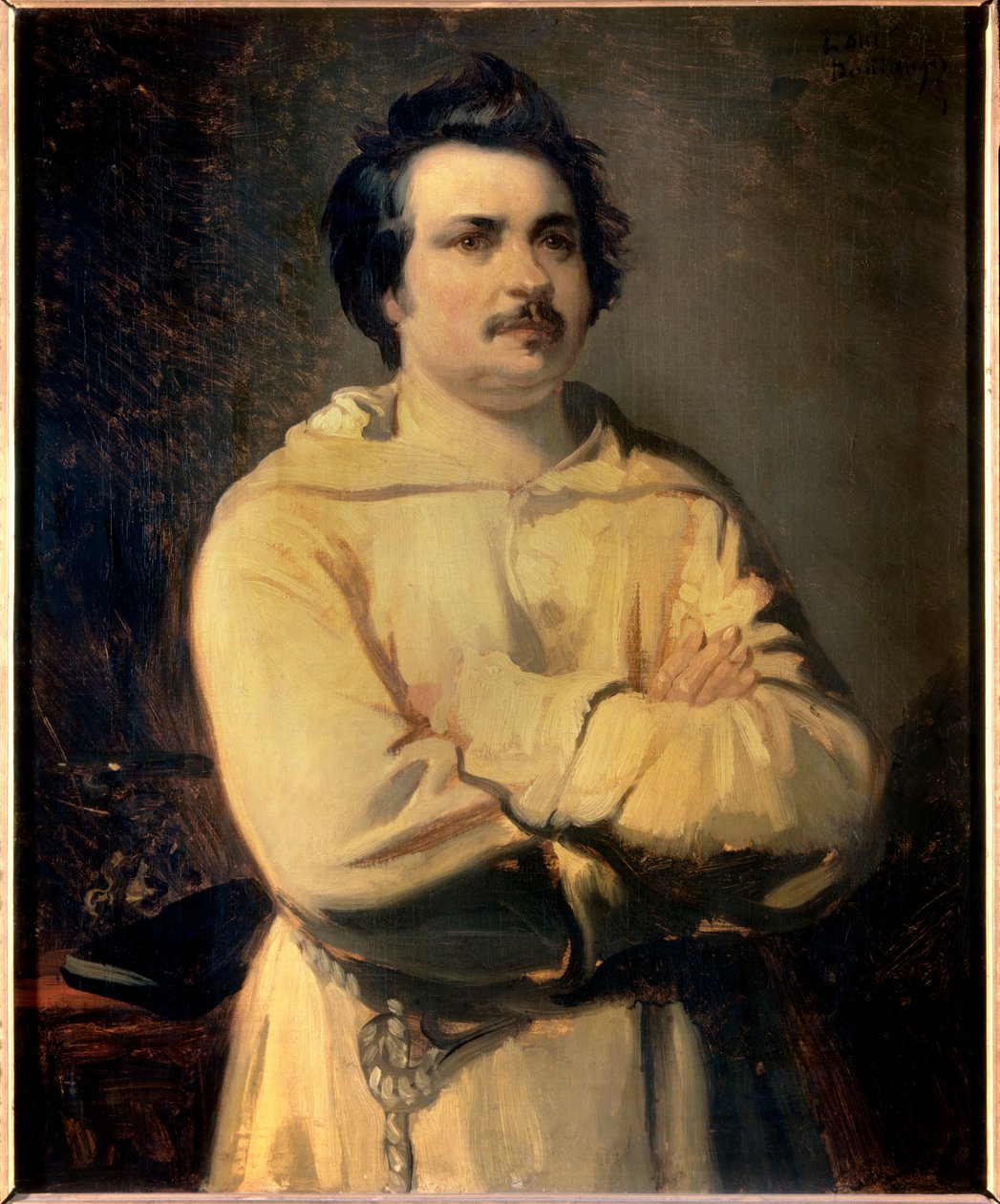 Portrait of Honore de Balzac (1799-1850) Painting by Louis Boulanger (1806-1867) 19th century. Towers. Museum of Fine Arts by Louis Boulanger