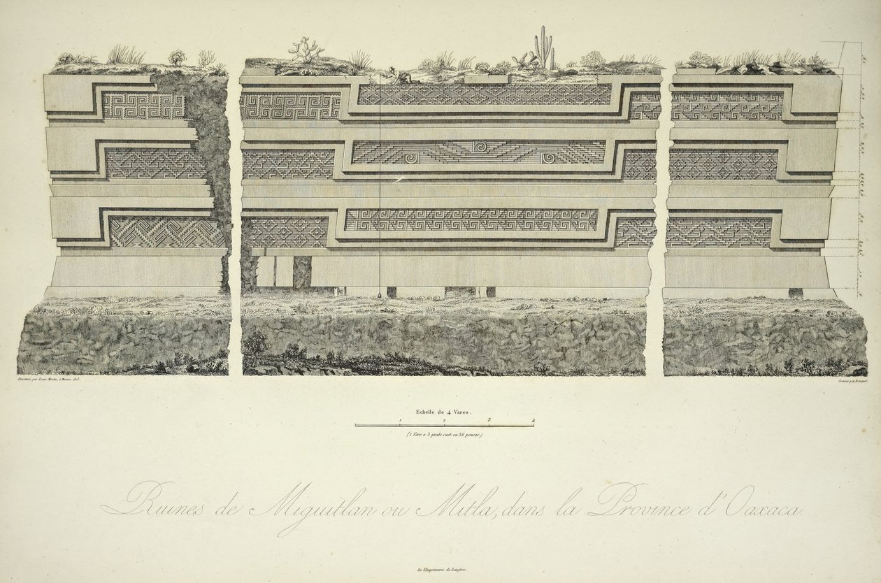 Ruins of Miguitlan or Mitla, in the Province of Oaxaca, Illustration from 