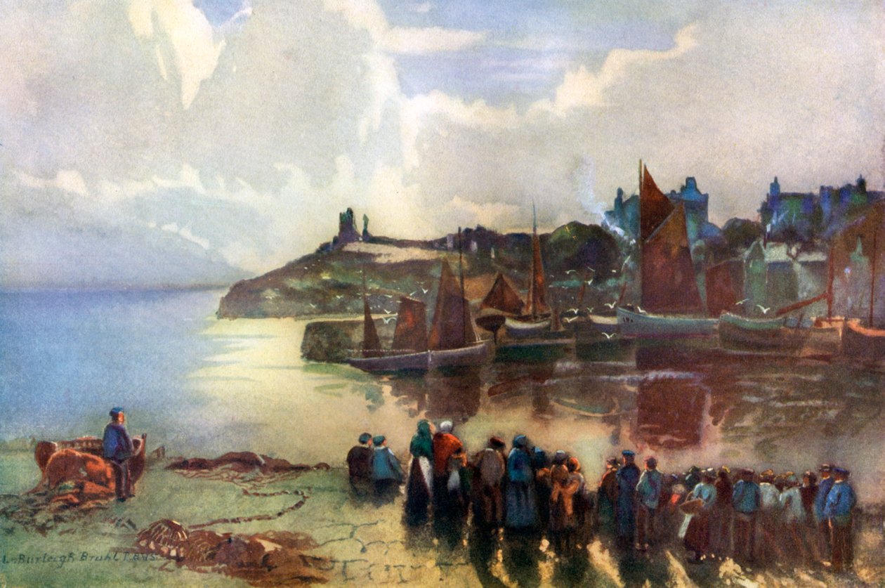Tenby Castle and harbour, Pembrokeshire, Wales, 1924-1926 by Louis Burleigh Bruhl