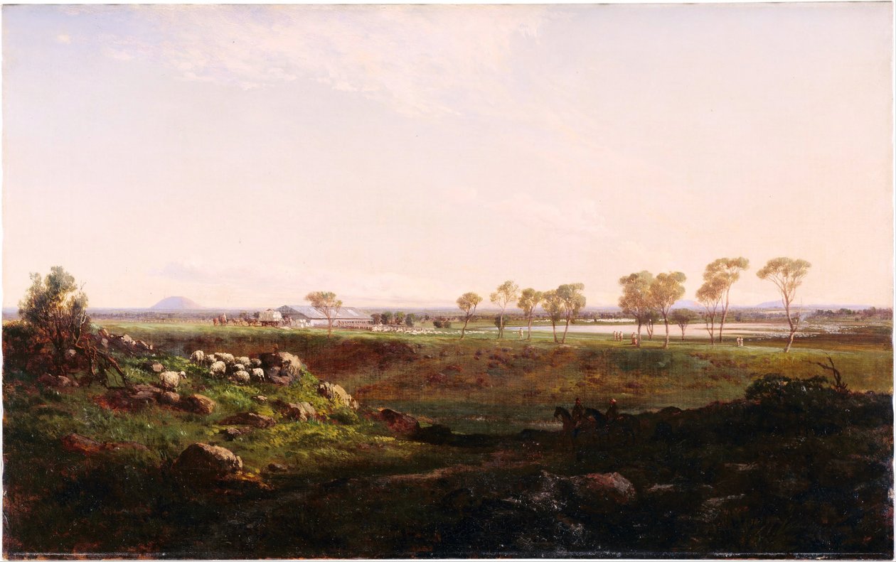Mount Fyans Woolshed by Louis Buvelot