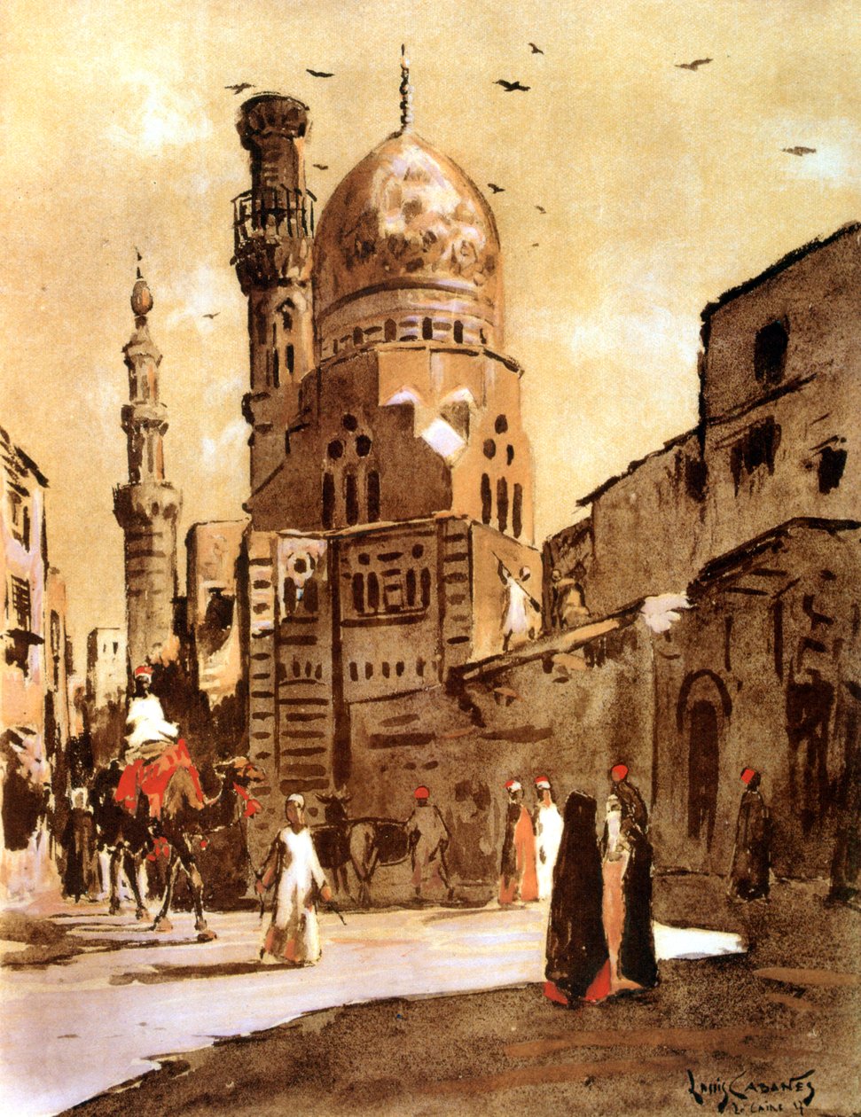 The Blue Mosque, Cairo, Egypt, 1928 by Louis Cabanes