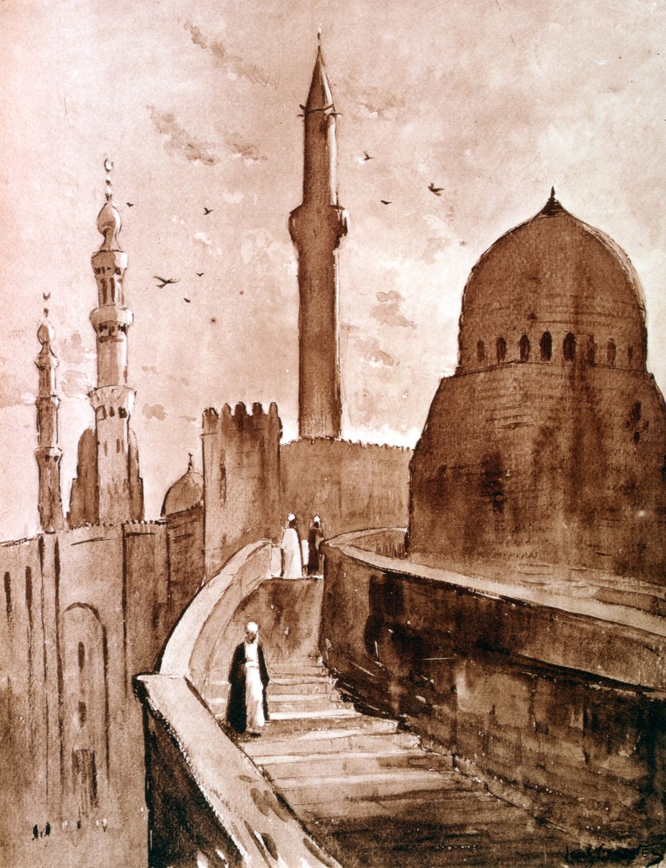 The Citadel at sunrise, Cairo, Egypt by Louis Cabanes