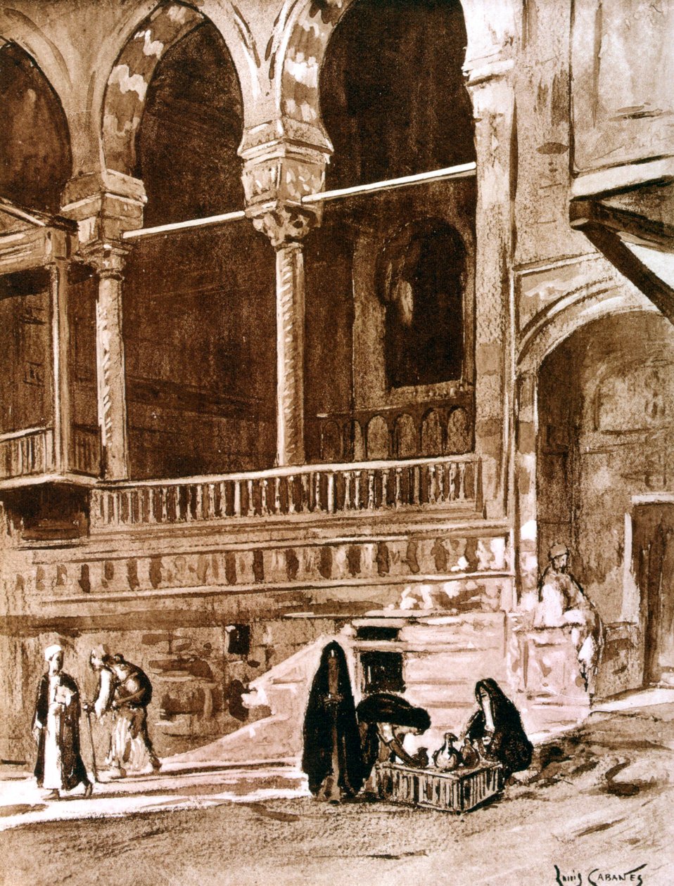 The House of the Qadi beit el-qadi, Cairo, Egypt by Louis Cabanes
