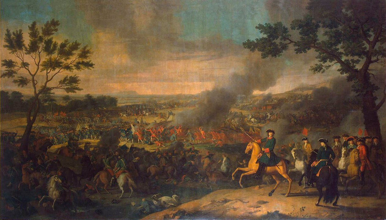 The Battle of Poltava on 27th June 1709, 1717-1718 by Louis Caravaque