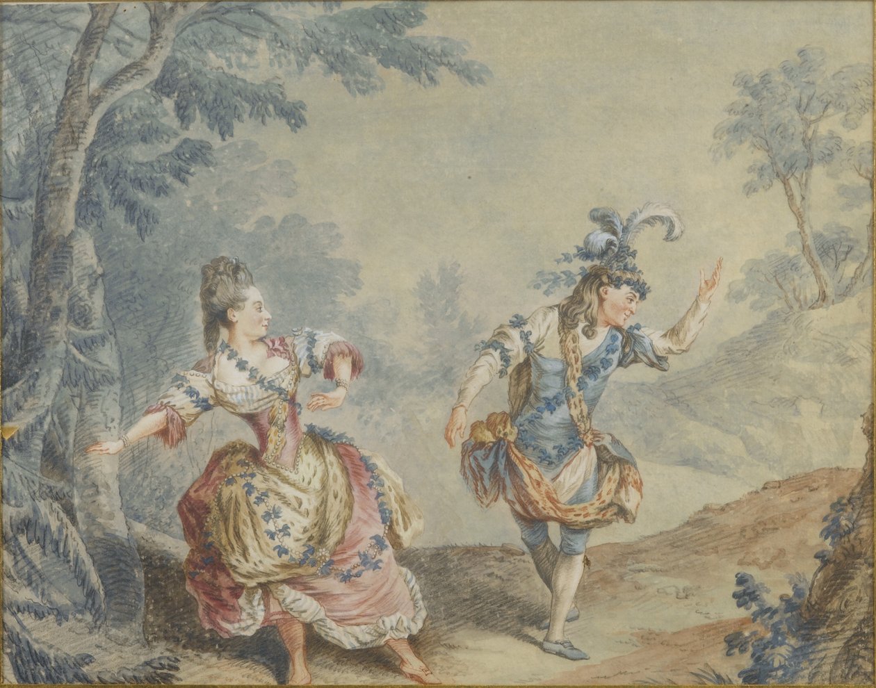 Marie Allard and Jean Dauberval in the opera-ballet Silvie by Louis Carrogis dit Carmontelle