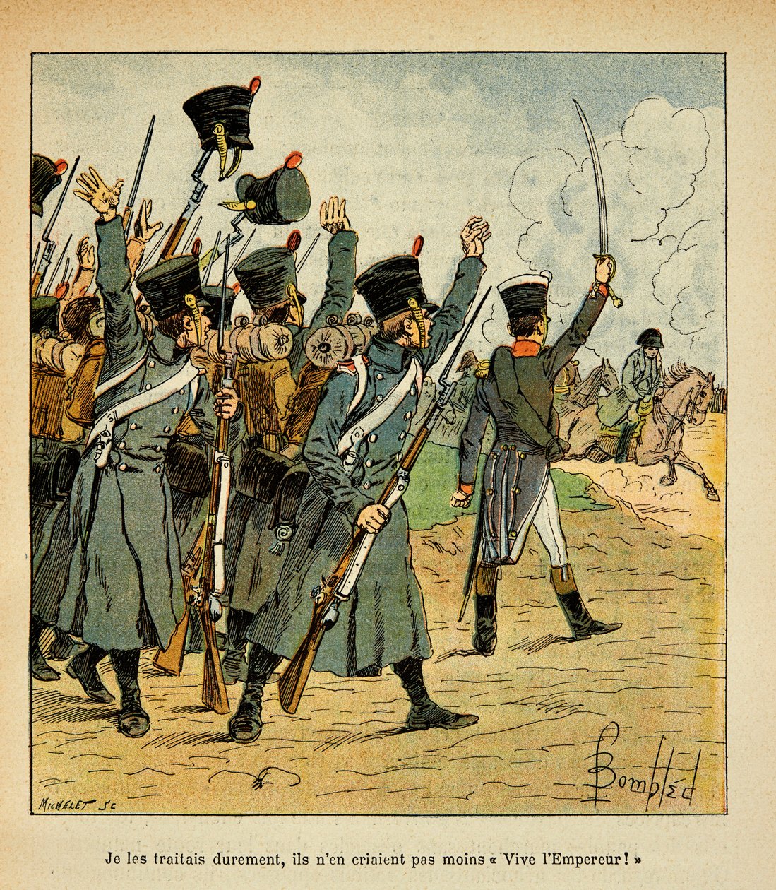 The Troops Acclaim Emperor Napoleon by Louis Charles Bombled