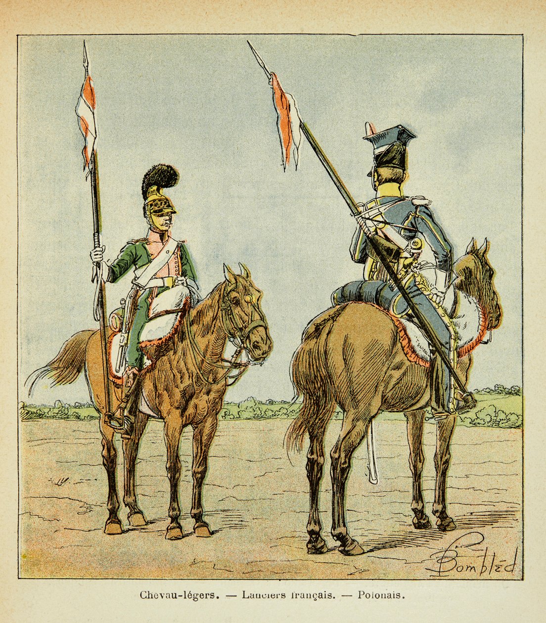 Light Horses of the Guard: French and Polish Lancier by Louis Charles Bombled