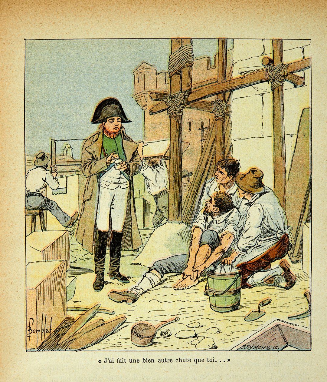Napoleon Comforting a Mason on the Island of Elba by Louis Charles Bombled