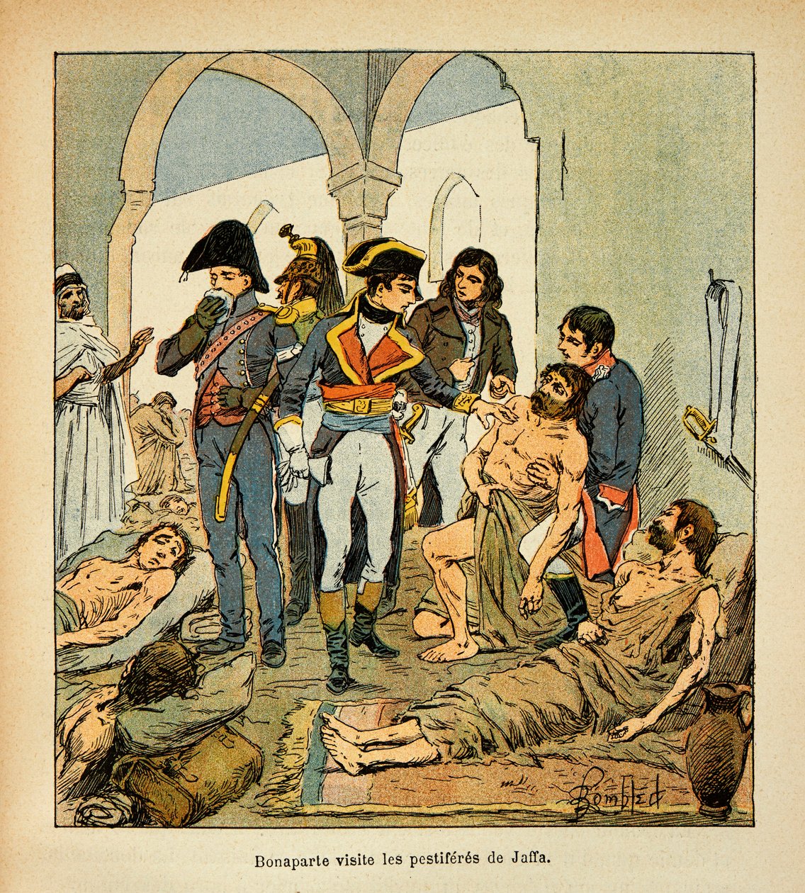 Bonaparte Visits the Plague Victims of Jaffa by Louis Charles Bombled