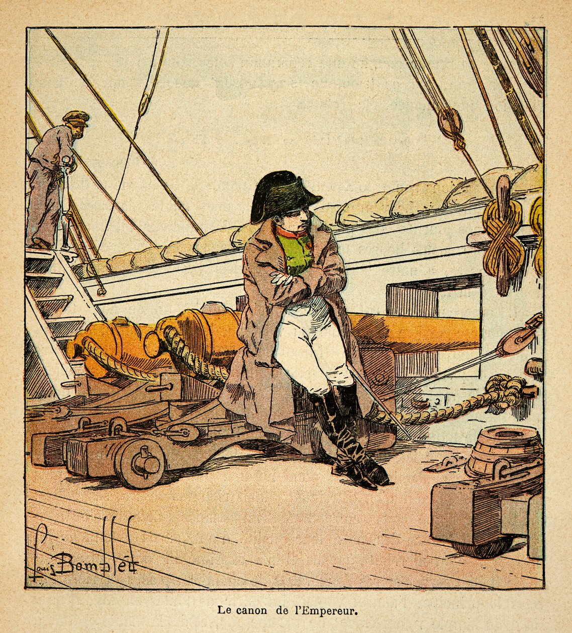 The Emperor Napoleon Aboard Northumberland in 1815 by Louis Charles Bombled