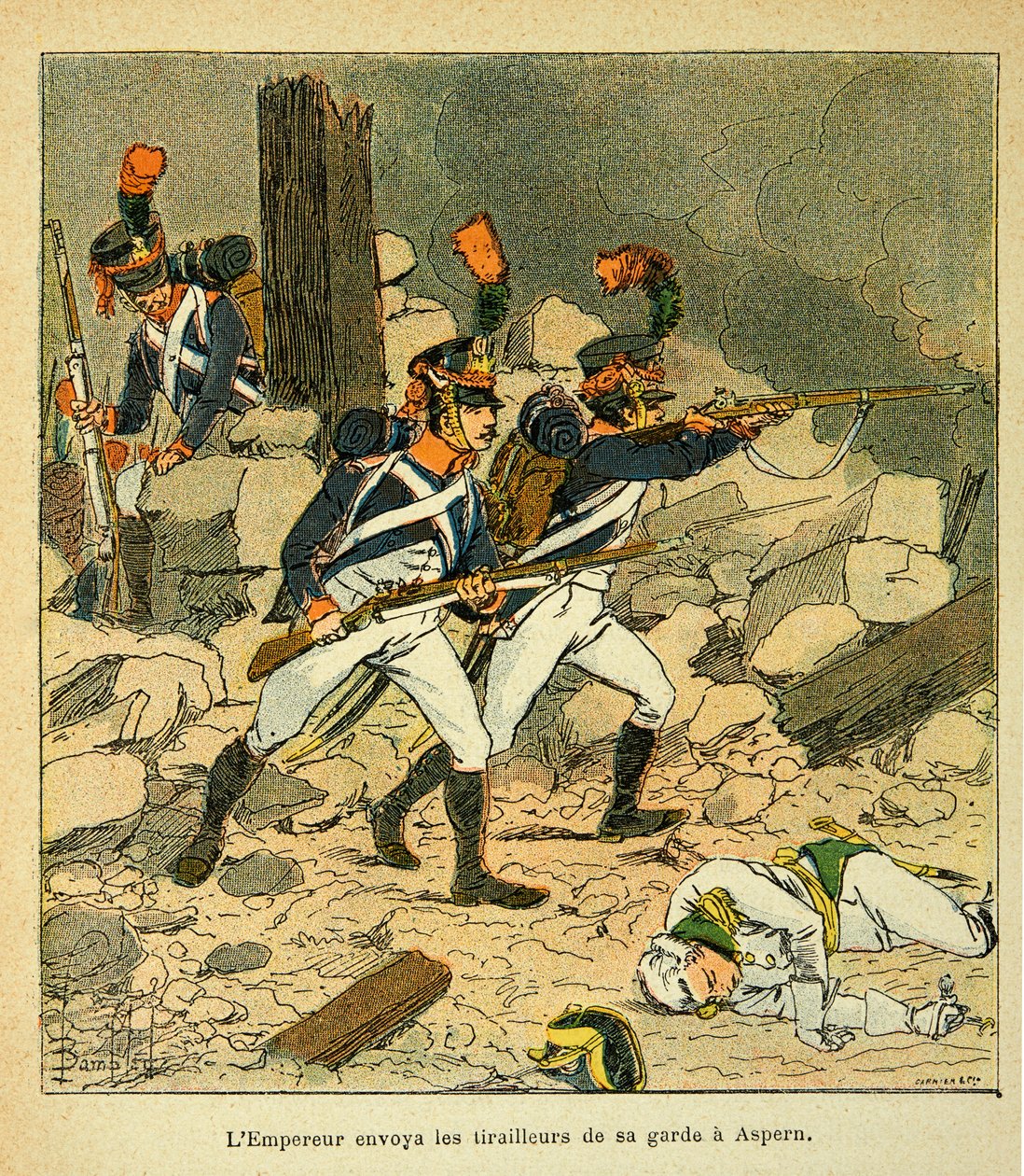 Emperor Napoleon Sent His Guard to Aspern During the Battle of Essling