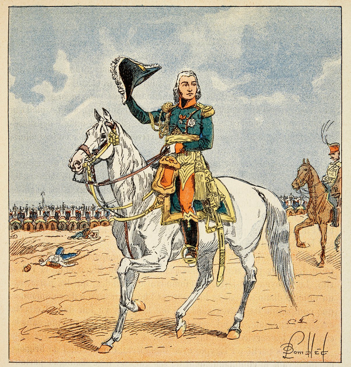 Equestrian portrait of Marshal Jean Baptiste Bessieres, Duke of Istria by Louis Charles Bombled