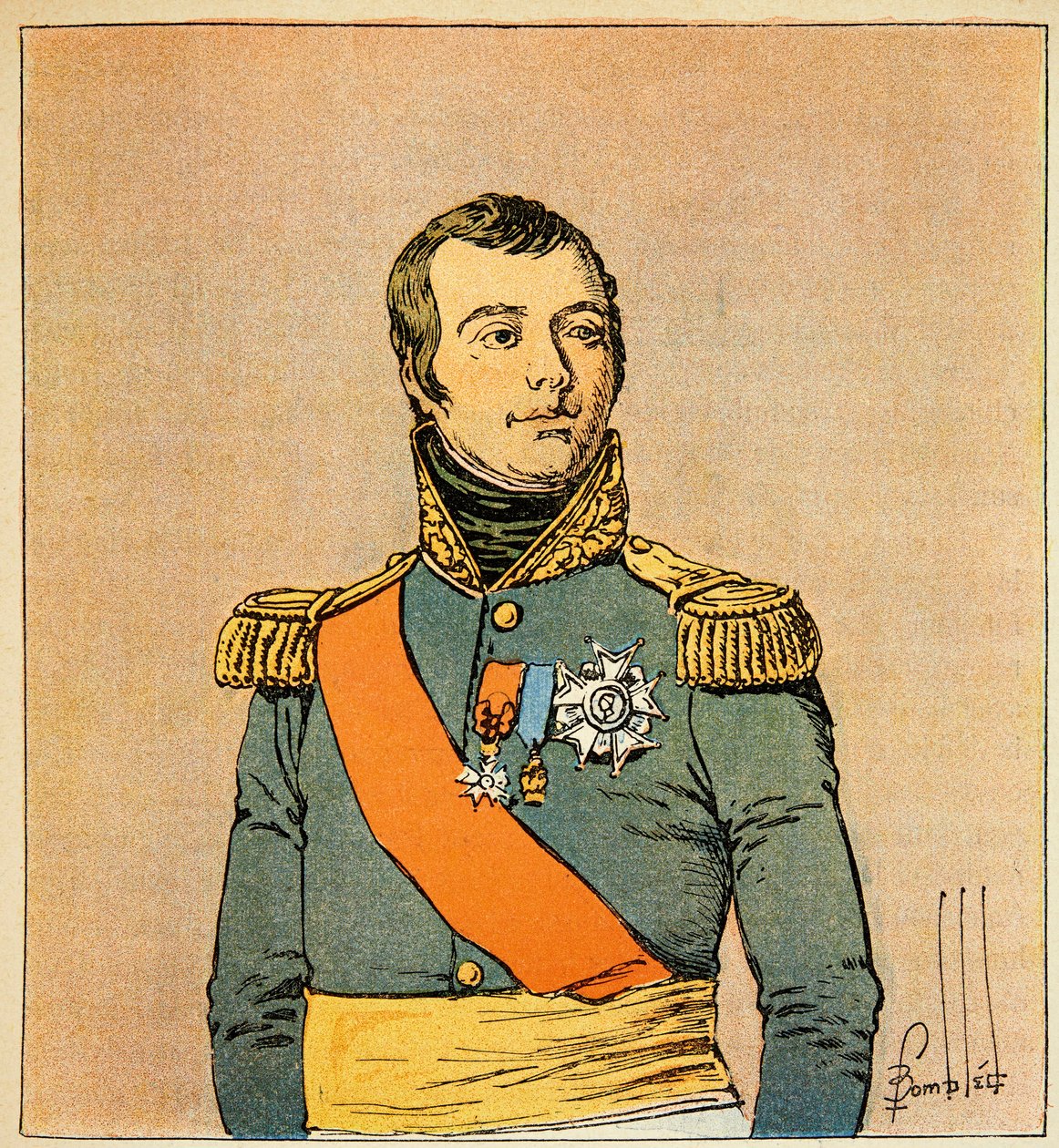 Portrait of Marshal Etienne Macdonald, Duke of Taranto by Louis Charles Bombled