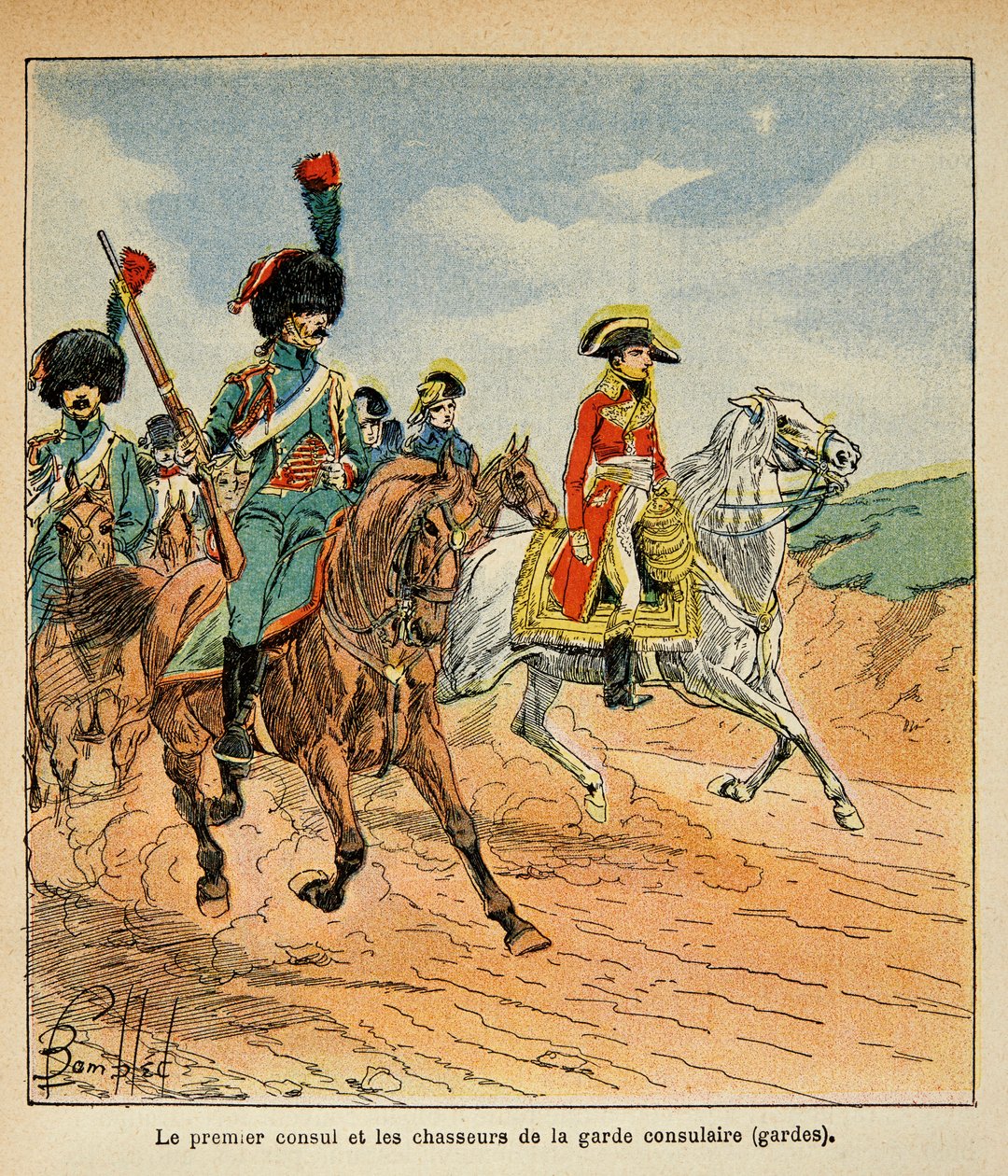The First Consul and Hunters of the Consular Guard (Illustration from 