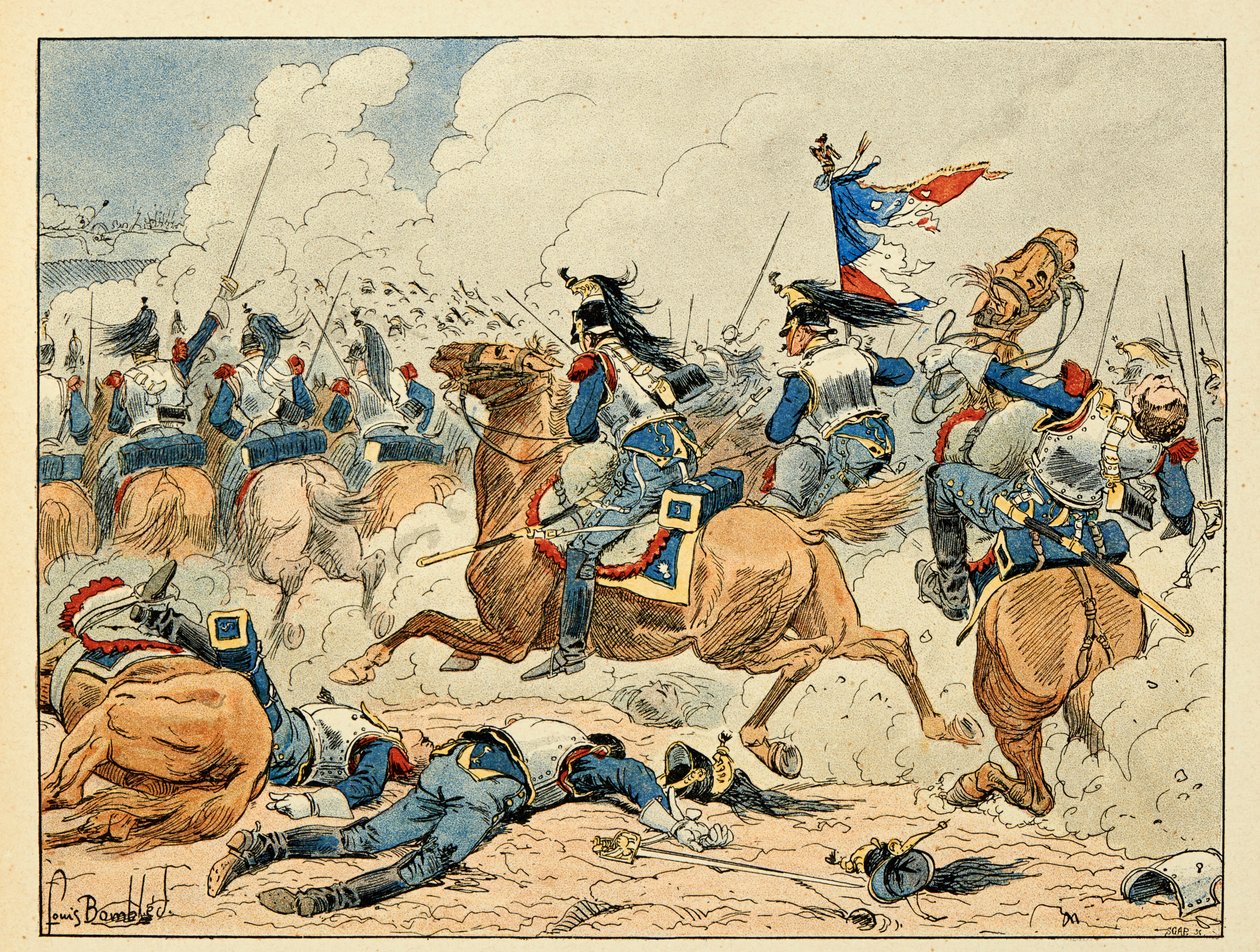 Illustration taken from the book The Heroes of the Century, anecdotal recits by Dick de Lonlay and illustrated by Louis Bombled by Louis Charles Bombled