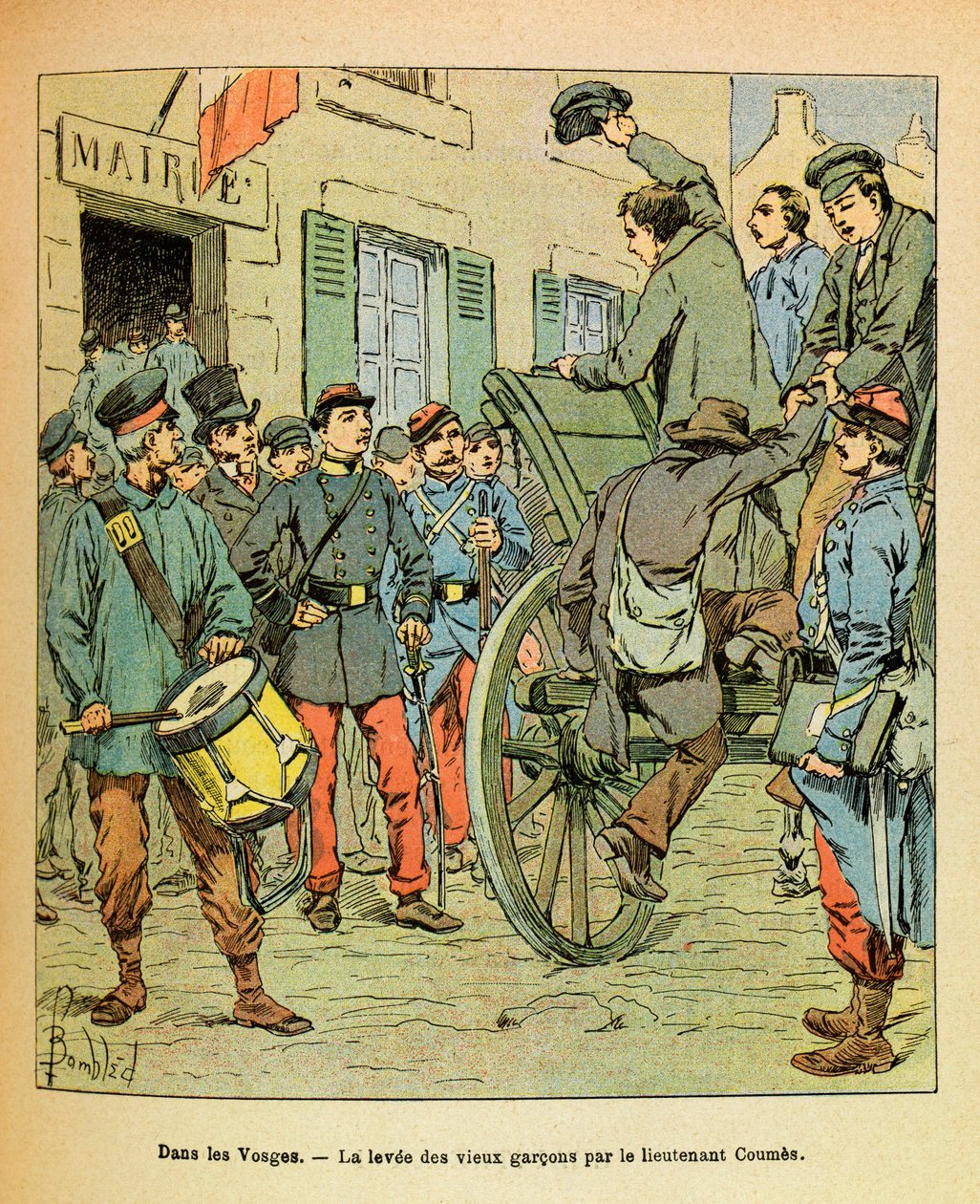 In the Vosges, the rise of the old boys by Lieutenant Coumes following the orders of the government of Tours by Louis Charles Bombled