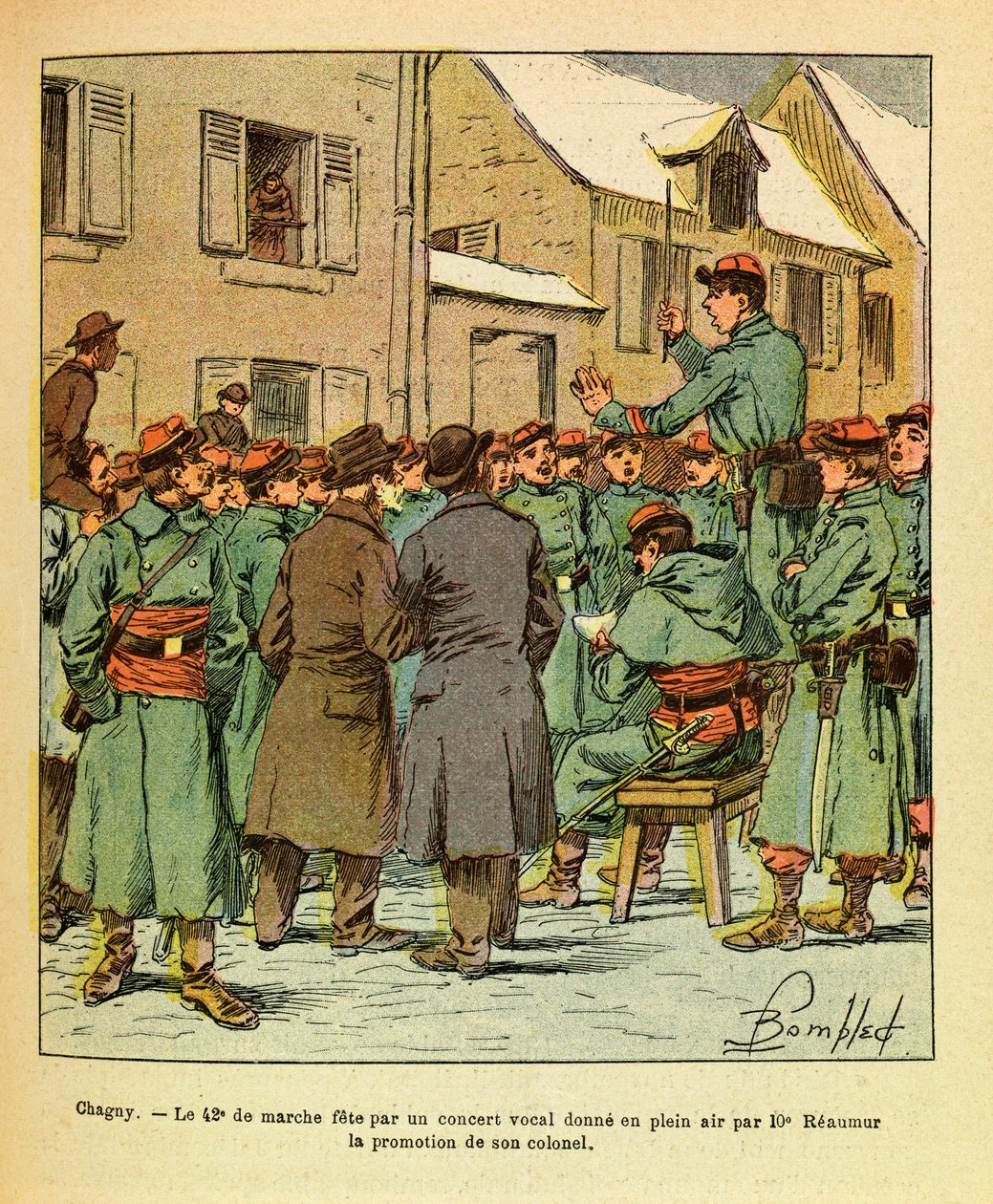 The Eastern Army: In Chagny, the 42nd march celebrated by a vocal concert by Louis Charles Bombled
