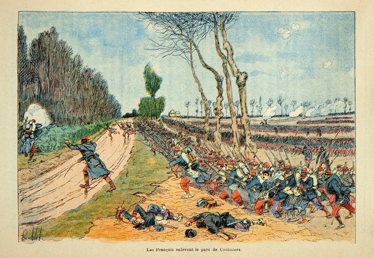 The French Took Away the Park during the Battle of Coulmiers on 9 November 1870 by Louis Charles Bombled