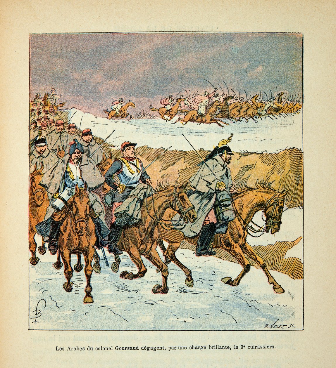 The Army of the Loire: The Arabs of Colonel Gourgaud Were Able to Gain a Brilliant Charge on the 3rd Battleships in the Battle of Vance by Louis Charles Bombled