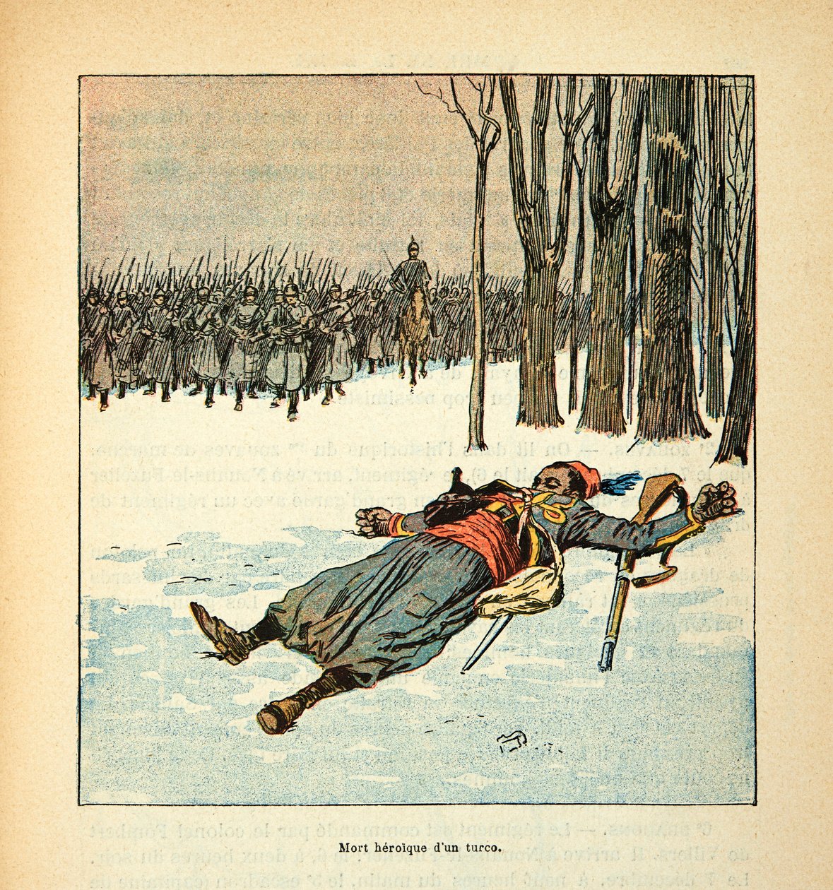 Heroic Death of a Turco in December 1870 by Louis Charles Bombled